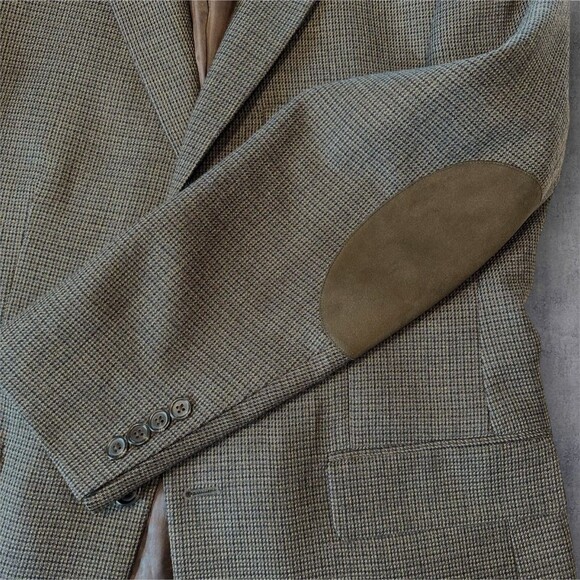 STAFFORD Mens Brown Wool Blazer Classic fit Sport Coat Two Button Jacket 40R - Picture 7 of 9